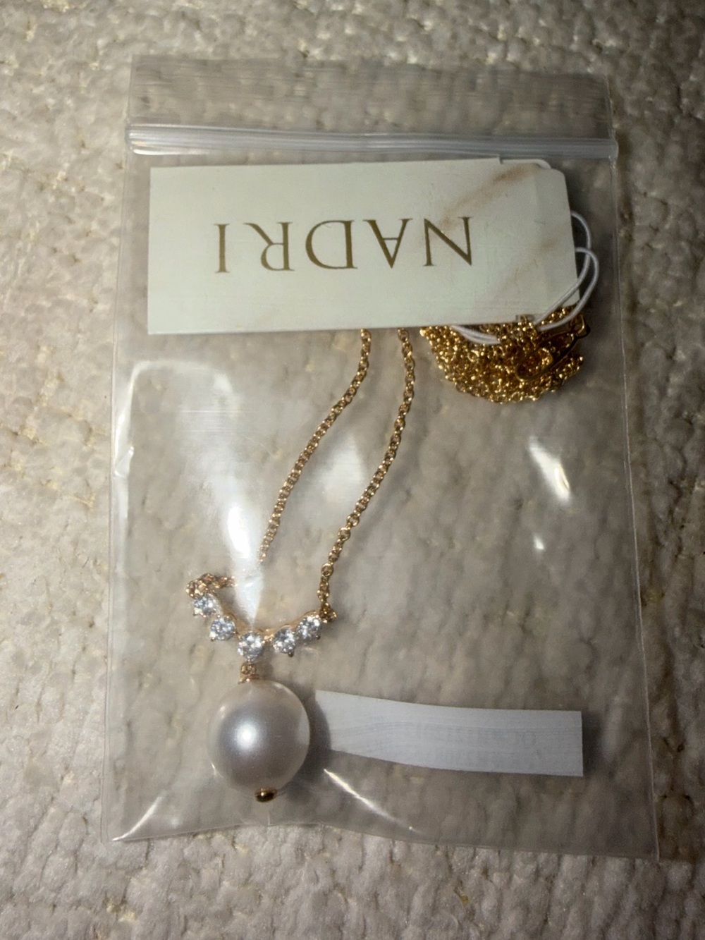 Nadri Venus Pearl Drop Necklace